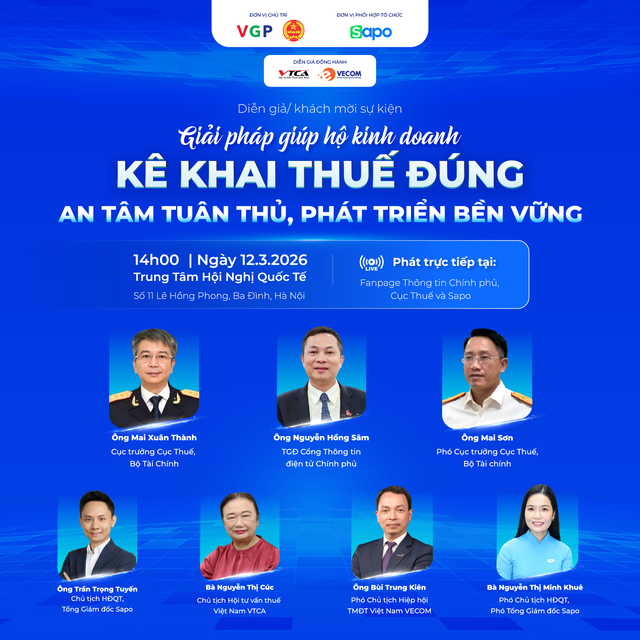 "Các đại biểu tham dự hội thảo về giải pháp hỗ trợ hộ kinh doanh kê khai thuế đúng"